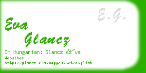eva glancz business card